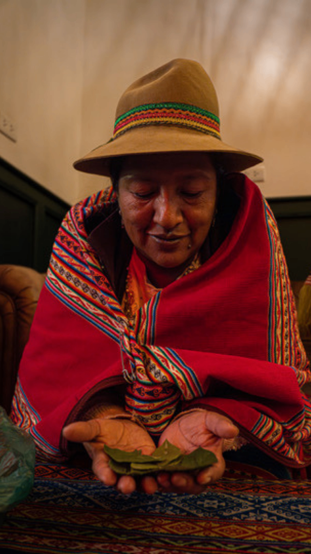 Peruvian coca leaf ceremony at Black Llama